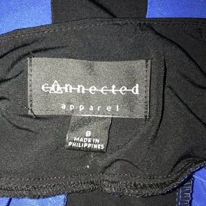 Black and blue silk dress